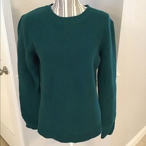 J Crew Green Knit Sweater size L